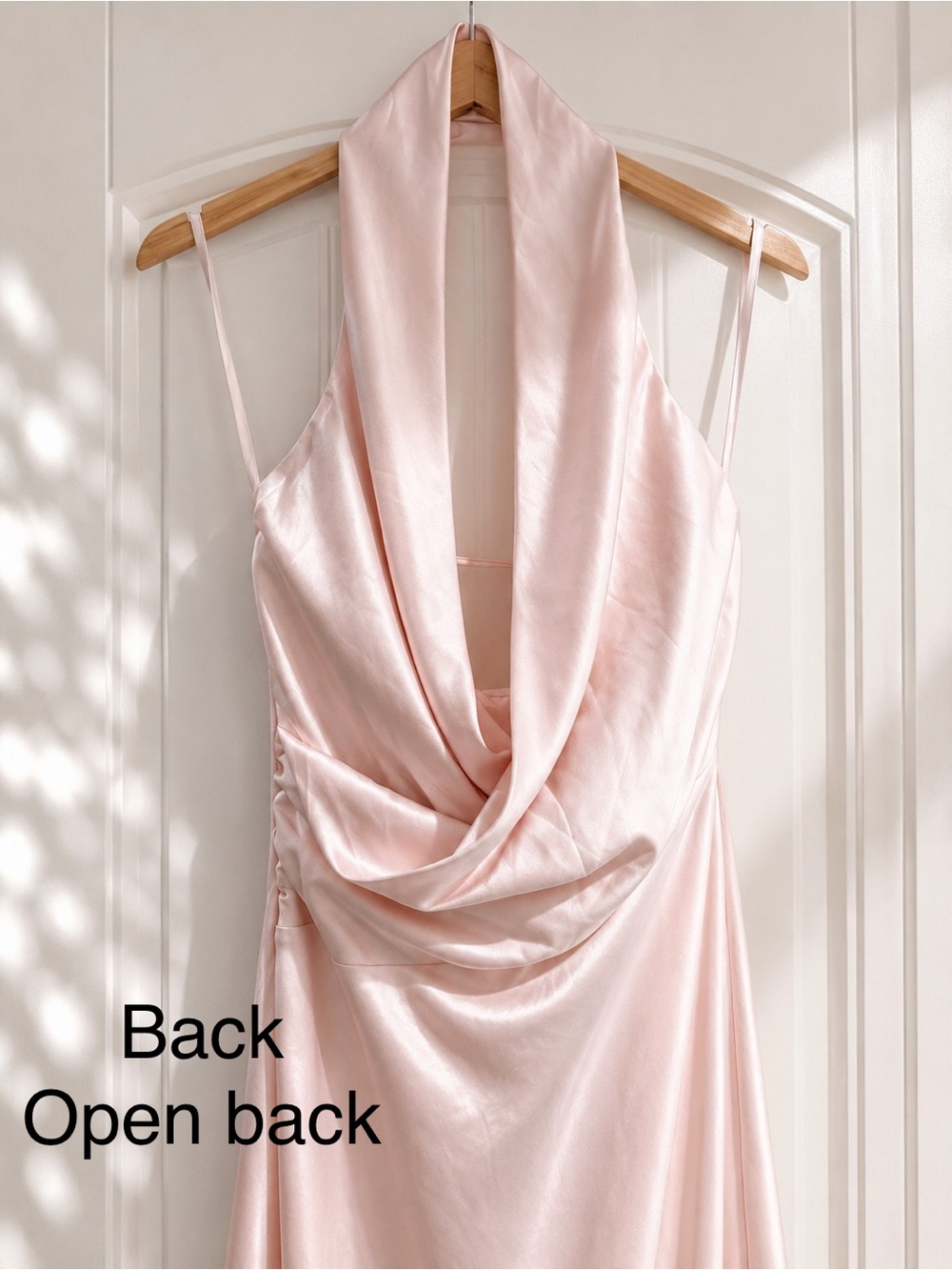 Hello Molly Strapless Satin Gown in Blush Pink - Picture 4 of 5